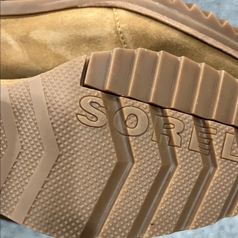 Sorel Stylish Tan Heeled Boots for Women ankle chunky 9.5 - Picture 12 of 16